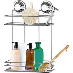 Concorde - Doucherekje rechthoek 2-laags - zilver - H35 cm - Douche- en badrekjes