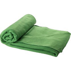 Fleece deken of plaid - bank/bed - groen - 150 x 120 cm - Plaids