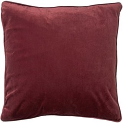 Dutch Decor FINN - Kussenhoes 45x45 cm - velvet - effen kleur - Merlot - rood - Dutch Decor