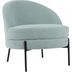 Leitmotiv - Fauteuil Noble Teddy Curl - Mistige blauw