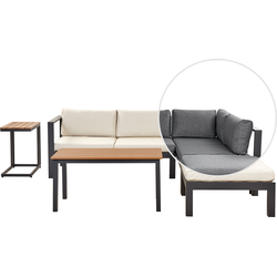 Beliani MESSINA - Loungeset-Zwart-Aluminium