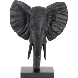 Ornament Elephant - Zwart - 38.5x19.5x49cm