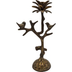 Deco4yourhome - Kandelaar - Bird - Vogel - Palmboom - 41cm