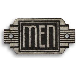 Gietijzeren art deco uithangbord "mannen"