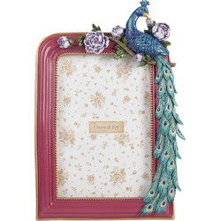 Clayre & Eef Fotolijst 10x15 cm Roze Kunststof