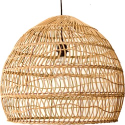 Groenovatie Rotan / Rieten Hanglamp, Handgemaakt, Naturel, ⌀55 cm