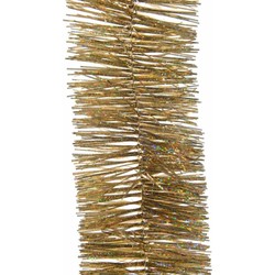 5x Kerst lametta guirlandes goud glitters/glinsterend 7,5 x 270 cm kerstboom versiering/decoratie - Kerstslingers