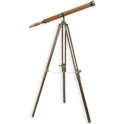 EEN MESSING TELESCOOP OP STATIEF