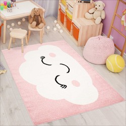 Playful Pals Kids Kinderkamer Roze vloerkleed - Wolk