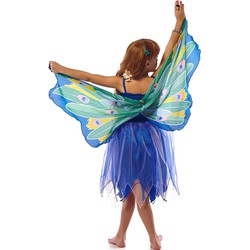 Dreamy Dress-Ups Dreamy Dress-Ups Jurk met vleugels xs: pauw