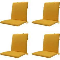 Madison -  Stapelstoelkussen Gold canvas eco+ - Ca. 97x49 cm - Set van 4