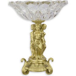 A BRONZE MOUNTED GLASS BOWL