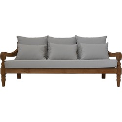 Bahama 3,5-zits sofa incl. kussens - 190x95x80 - Naturel/wit -  teak