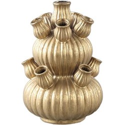 PTMD Bloempot Miquette - 20x20x29 cm - Keramiek - Goud