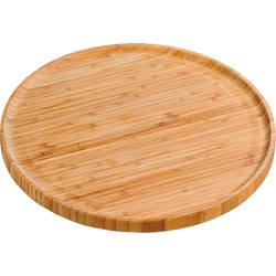 Ronde kaasplank/borrelplank van bamboe hout 32 cm - Serveerplanken