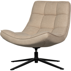 WOOOD Maudi Draaifauteuil - Polyester - Naturel - 84x74x86