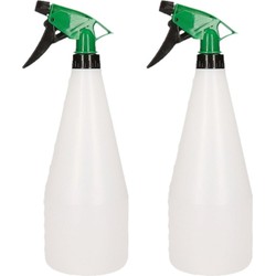 2x stuks groen/zwarte plantenspuiten 1 liter - Plantenspuiten