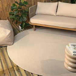 Rond buitenkleed Tone wit/naturel - Interieur05 Beige,Wit - Polypropyleen