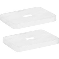 Set van 2x stuks deksels transparant voor Sunware opbergbox van 9/13/18/25 liter Sigma serie - Opbergbox