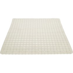 Anti-slip badmat creme wit 55 x 55 cm vierkant - Badmatjes