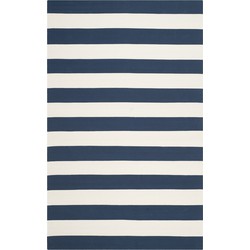 Safavieh Modern Indoor Flatweave Vloerkleed, Montauk Collectie, MTK712, in Navy & Ivoor, 91 X 152 cm