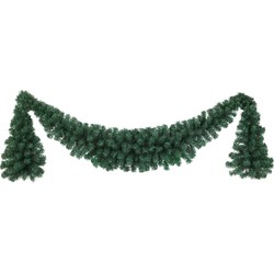 Kerstslinger deco swag kwasten l180h60 cm groen - Everlands