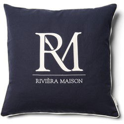 Riviera Maison RM Monogram Pillow Cover blue 60x60