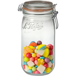 Le Parfait Voorraad/weckpot - 4x - glas - transparant - 22 cm - 1,5 L - Weckpotten