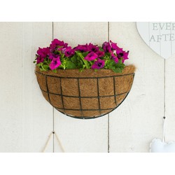 3 stuks - Hanging basket metaaldraad groen geepoxeerd