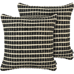 YONCALI  - Sierkussen set van 2 - Crème - 45 x 45 cm - Katoen