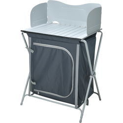 HIXA Campingkast - Campingkeuken - Opbouwbaar - 60x45x64cm - Grijs