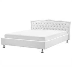METZ  - Tweepersoonsbed - Wit - 180 x 200 cm - Kunstleer
