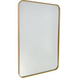 Fragix Boston Spiegel Rechthoekig - Goud - Metaal - 90x60