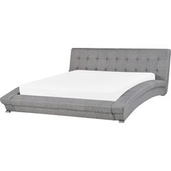 Beliani LILLE - Tweepersoonsbed-Grijs-Polyester