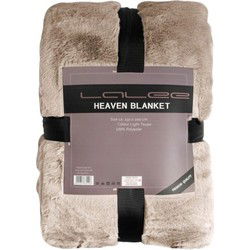 Heaven Soft Plaid- Fluffy Deken - Hoogpolig, 100% Polyester, Super Soft Touch - Licht Taupe- 150x200 CM