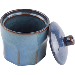 OTIX Suikerpot met Deksel - Blauw - Aardewerk - 8 cm - Bluett