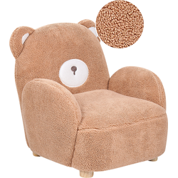 Beliani BOO - Kinderfauteuil-Bruin-Bouclé