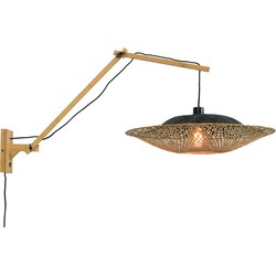 Wandlamp Kalimantan - Bamboe/Zwart - 105x60x55cm