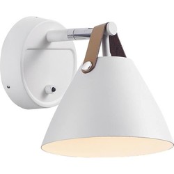 Warme en rauwe look met een klassieke en industriële look - wandlamp - wit - GU10