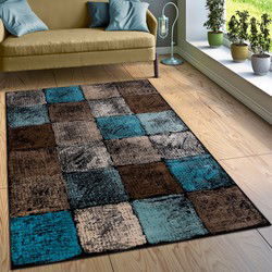 Laagpolig Vloerkleed Metr - Geblokt - Bruin - 120x170 cm