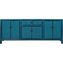 Fine Asianliving Chinese TV Meubel Blauw High Gloss B150xD38xH59cm