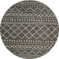 Safavieh Shaggy Indoor Woven Area Rug, Arizona Shag Collection, ASG741, in Brown & Ivory, 201 X 201 cm