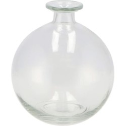 DK Design Bloemenvaas rond model - helder gekleurd glas - transparant - D13 x H15 cm - Vazen