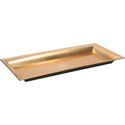 Rechthoekige gouden onderzet bord/kaarsonderzetter 36 cm - Kaarsenplateaus