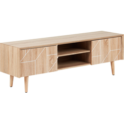 Beliani FRANKLIN - TV-kast-Lichte houtkleur-Vezelplaat