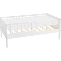 Ledikant 70x140 cm met matras, lattenbodem en veiligheidszijkanten in wit ML-design