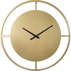 LW Collection LW Collection Wandklok Danial goud 80cm - Wandklok modern - Stil uurwerk - Industriële wandklok