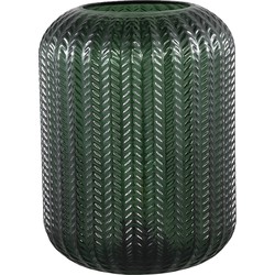 Tafellamp Larson - groen glas - 17,5x17,5x23cm - PTMD