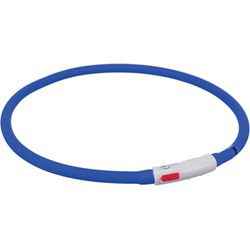 TRIXIE HALSBAND USB FLASH LIGHT LICHTGEVEND OPLAADBAAR ROYAL BLAUW 70X1CM