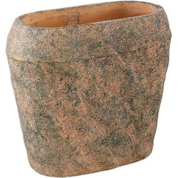 PTMD Bloempot Lourdes - 40x20x36 cm - Cement - Groen